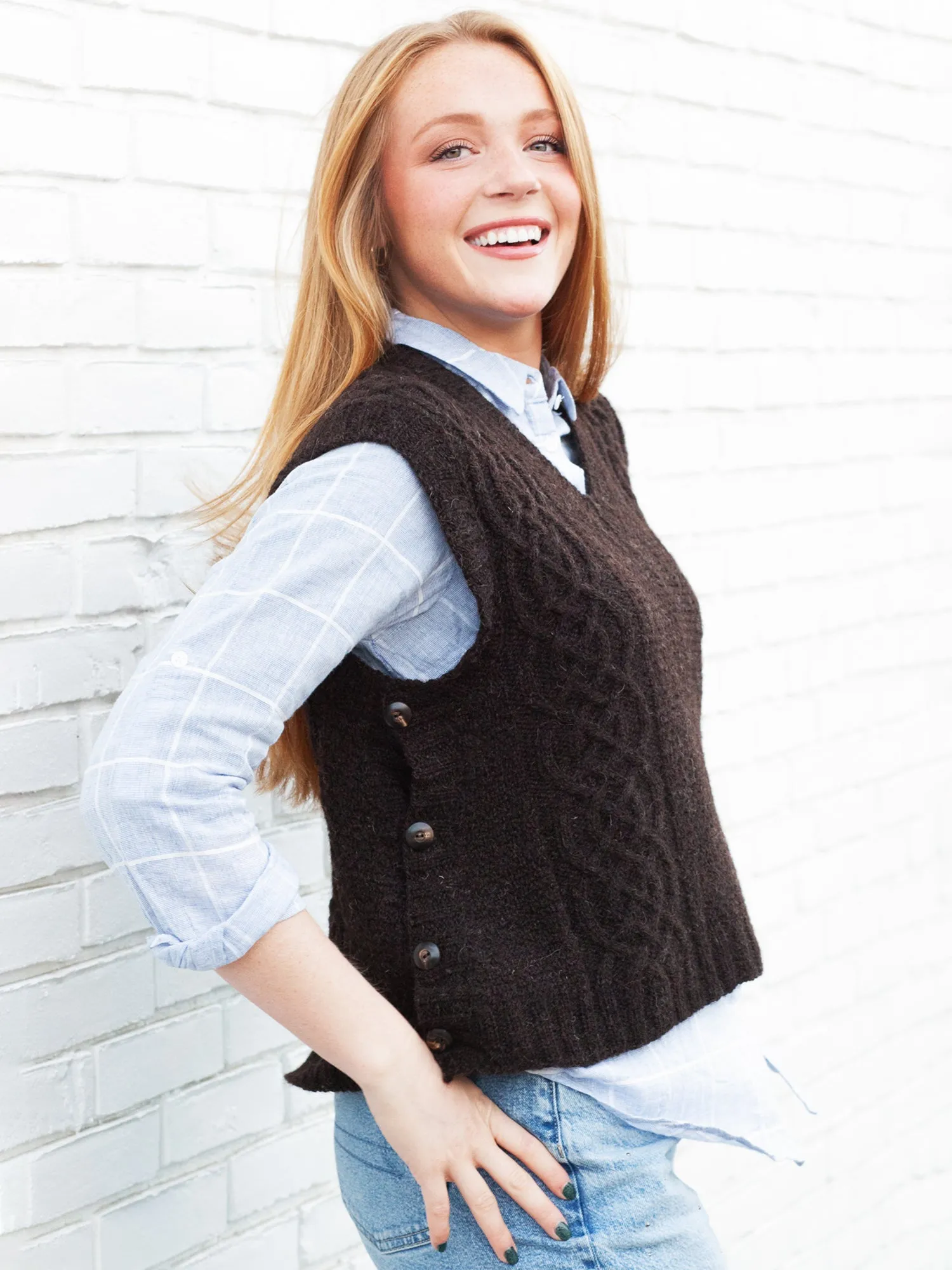 Rust Belt River Vest <br/><small>knitting pattern</small>