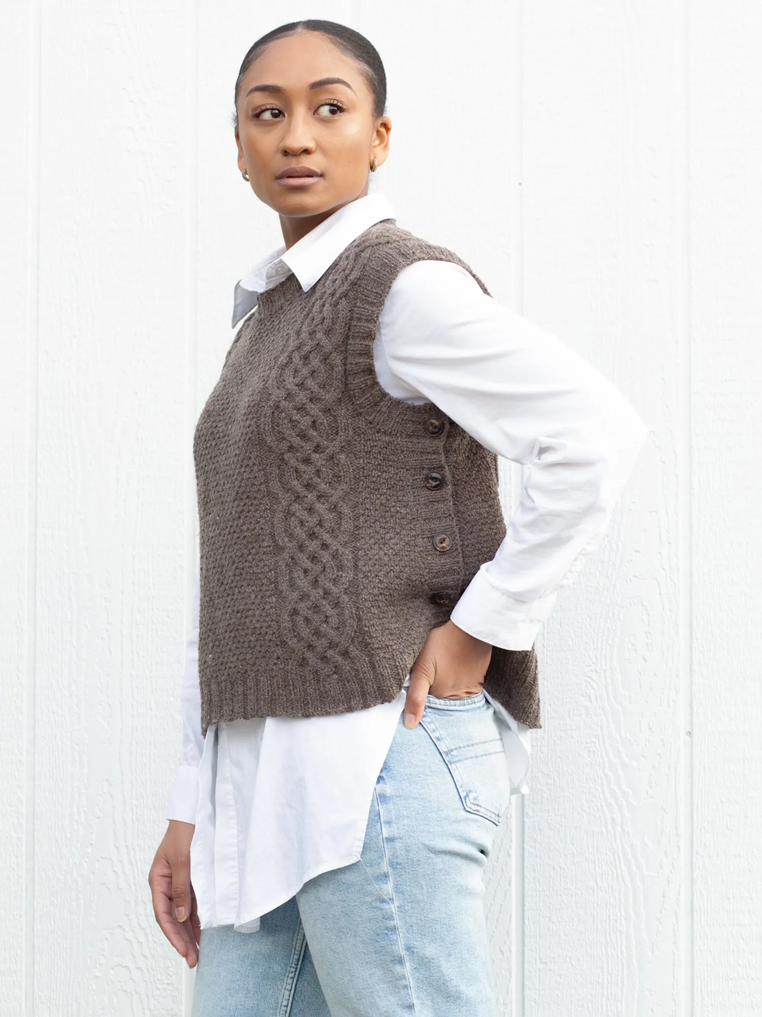 Rust Belt River Vest <br/><small>knitting pattern</small>