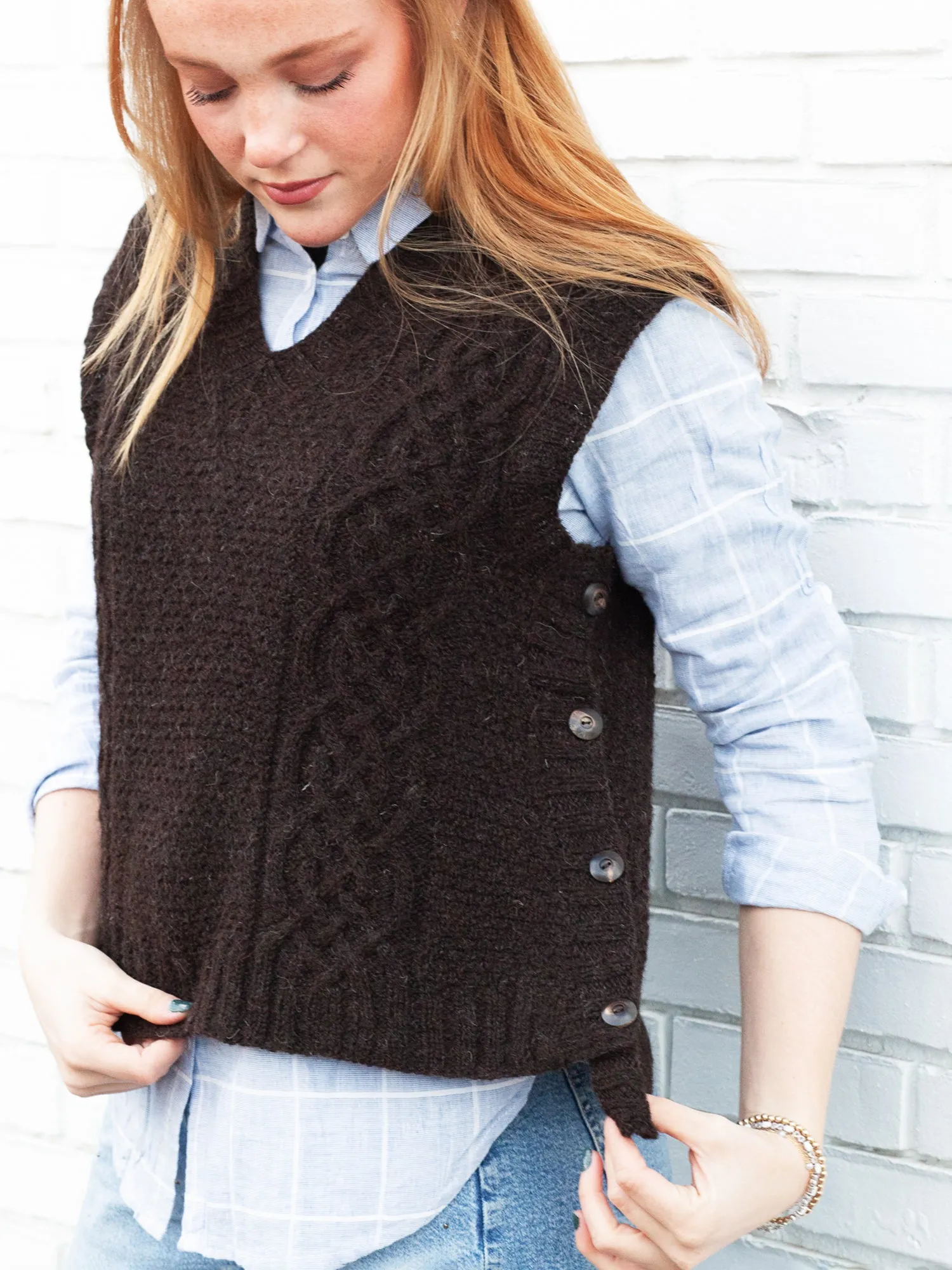 Rust Belt River Vest <br/><small>knitting pattern</small>