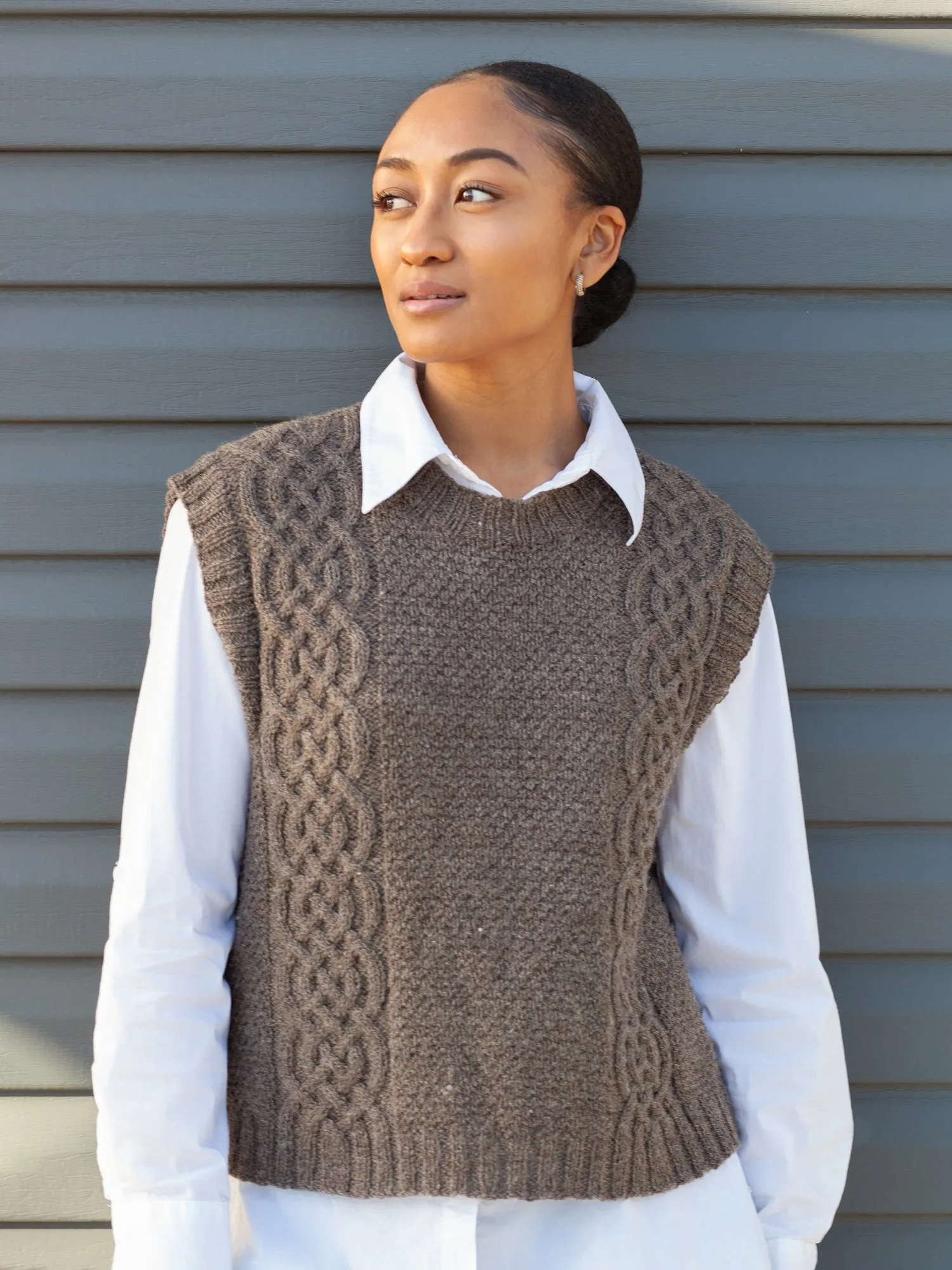 Rust Belt River Vest <br/><small>knitting pattern</small>