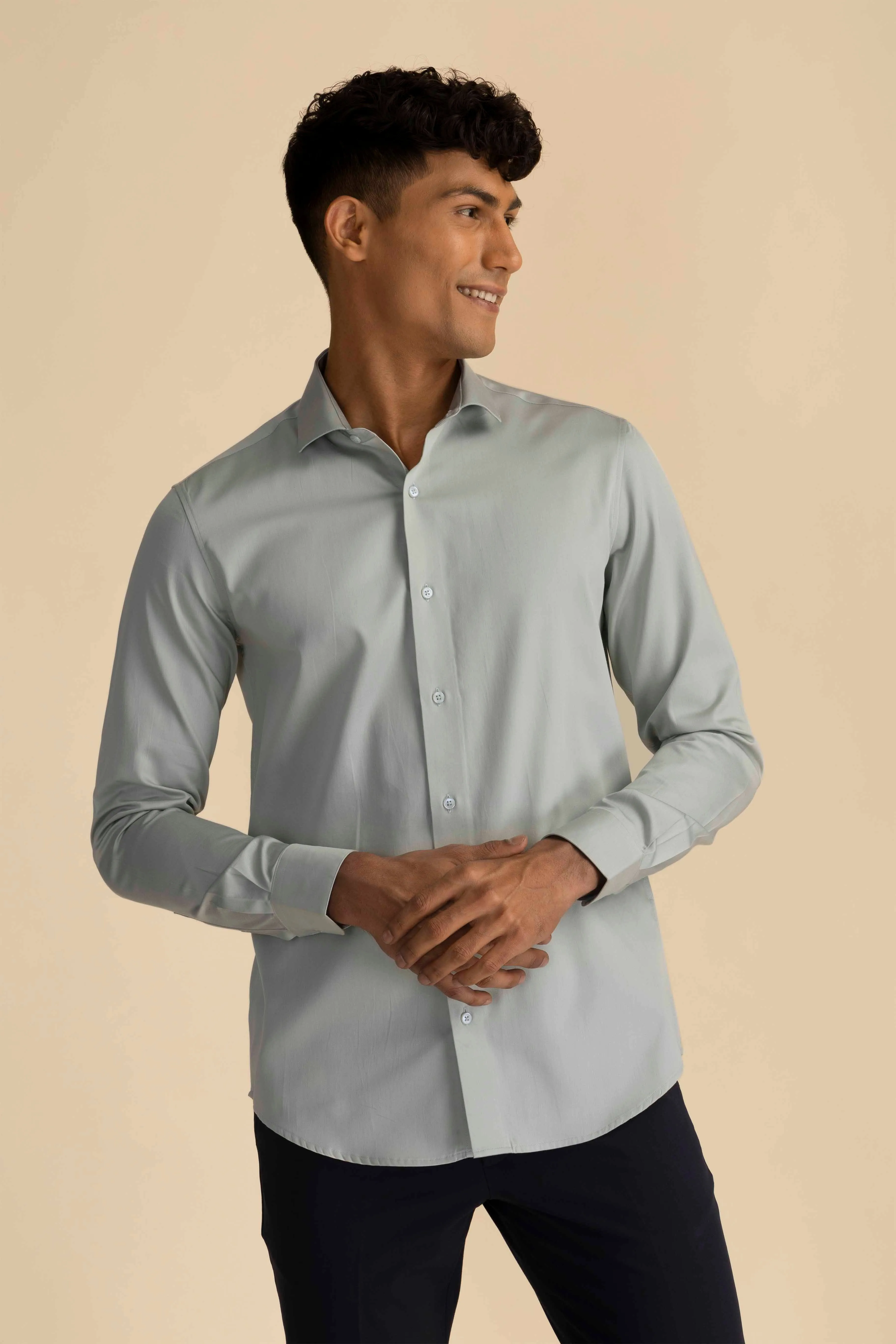 Sage Sateen Shirt