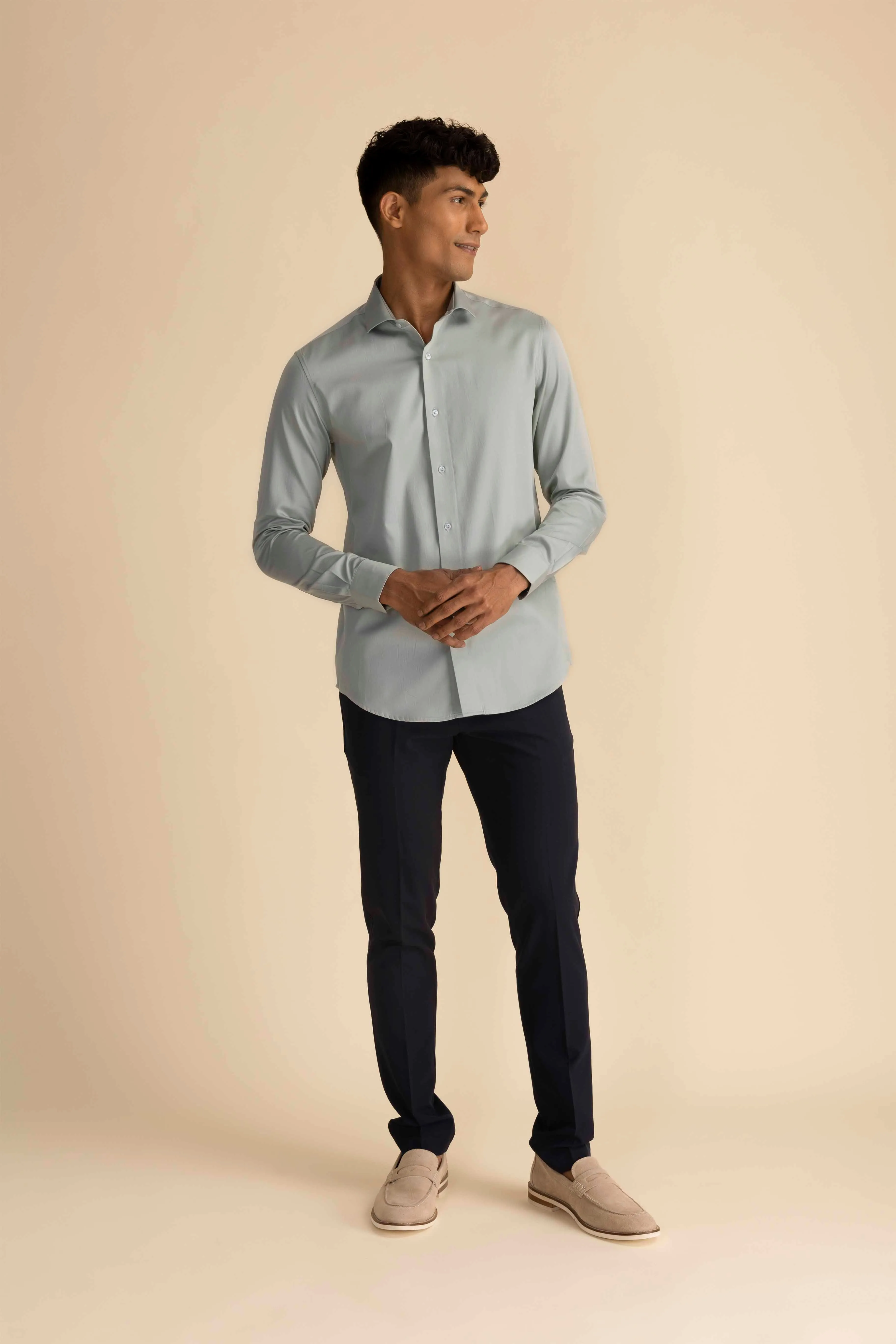 Sage Sateen Shirt