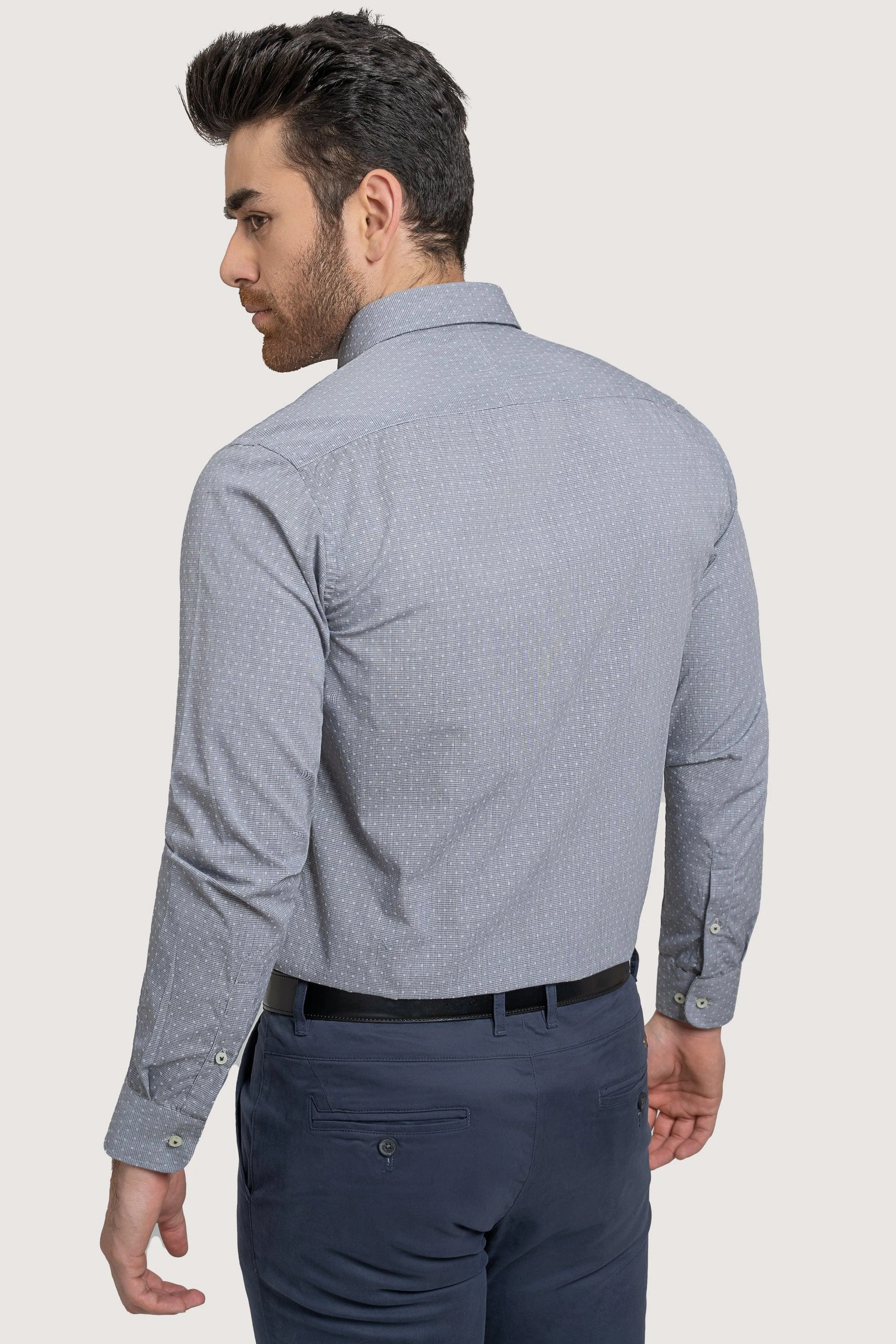 SMART SHIRT GREY SELF