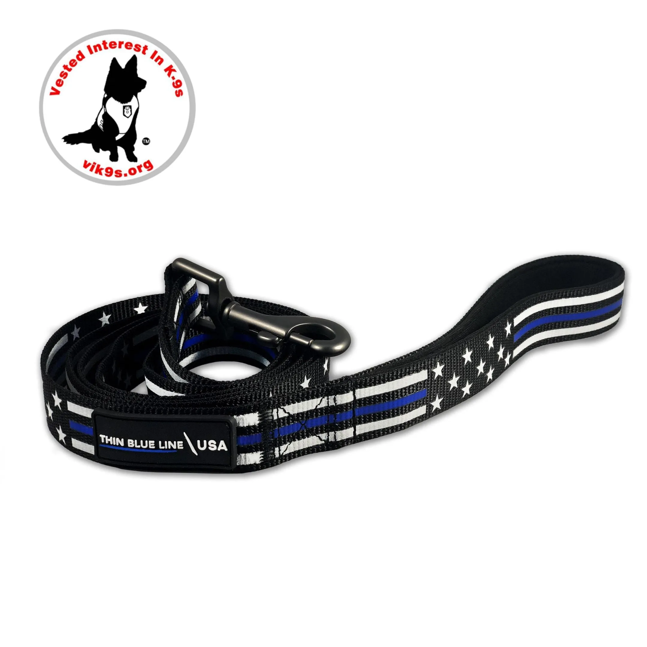 Thin Blue Line Stars and Stripes Dog Leash