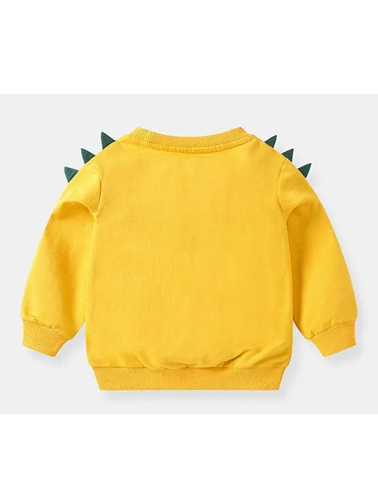 Toddler Baby Cool Fast and Dino Dinosaur Printed Pullover 3 Colors