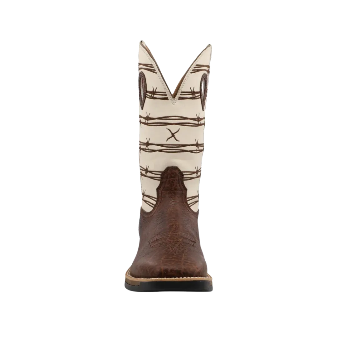 Twisted X Men's  Brown Elephant Print & Bone Boot