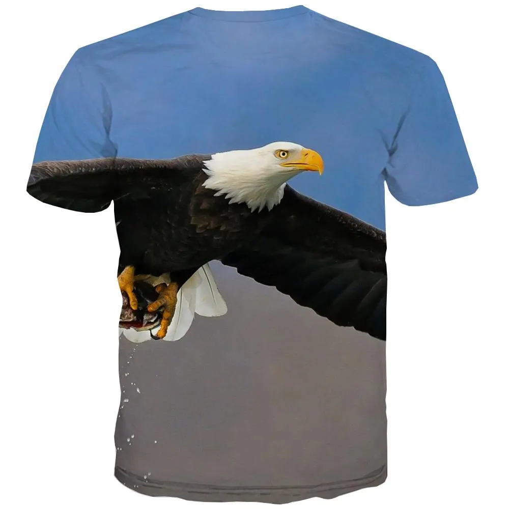 USA T shirts Men Animal T-shirts Graphic Raptor Shirt Print Fly T-shirts 3d Eagle Tshirt Anime