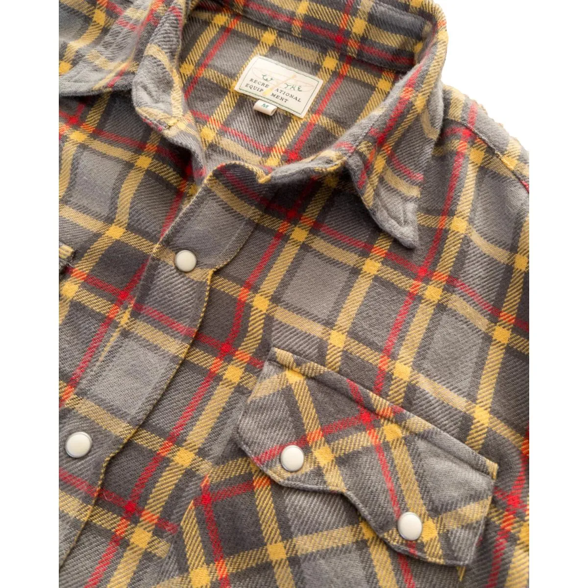 Washed Flannel Pearlsnap Shirt Dusk Plaid