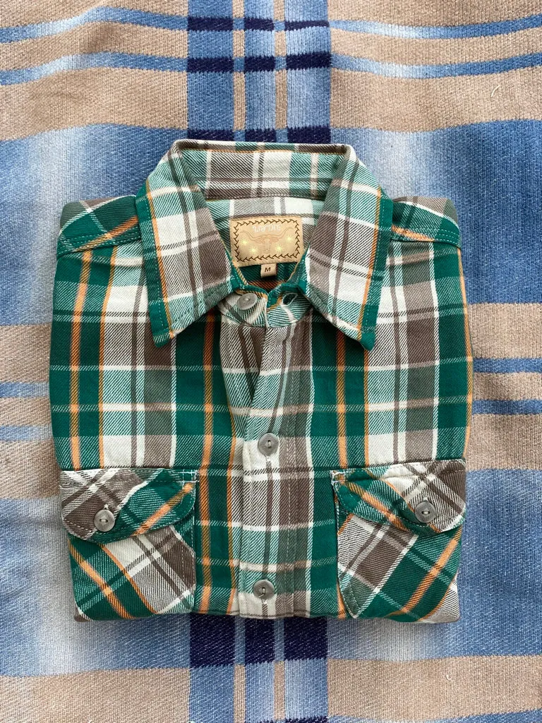 Washed Flannel Workshirt - Woodworker Plaid