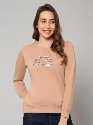 Women Light Brown Sweatshirts