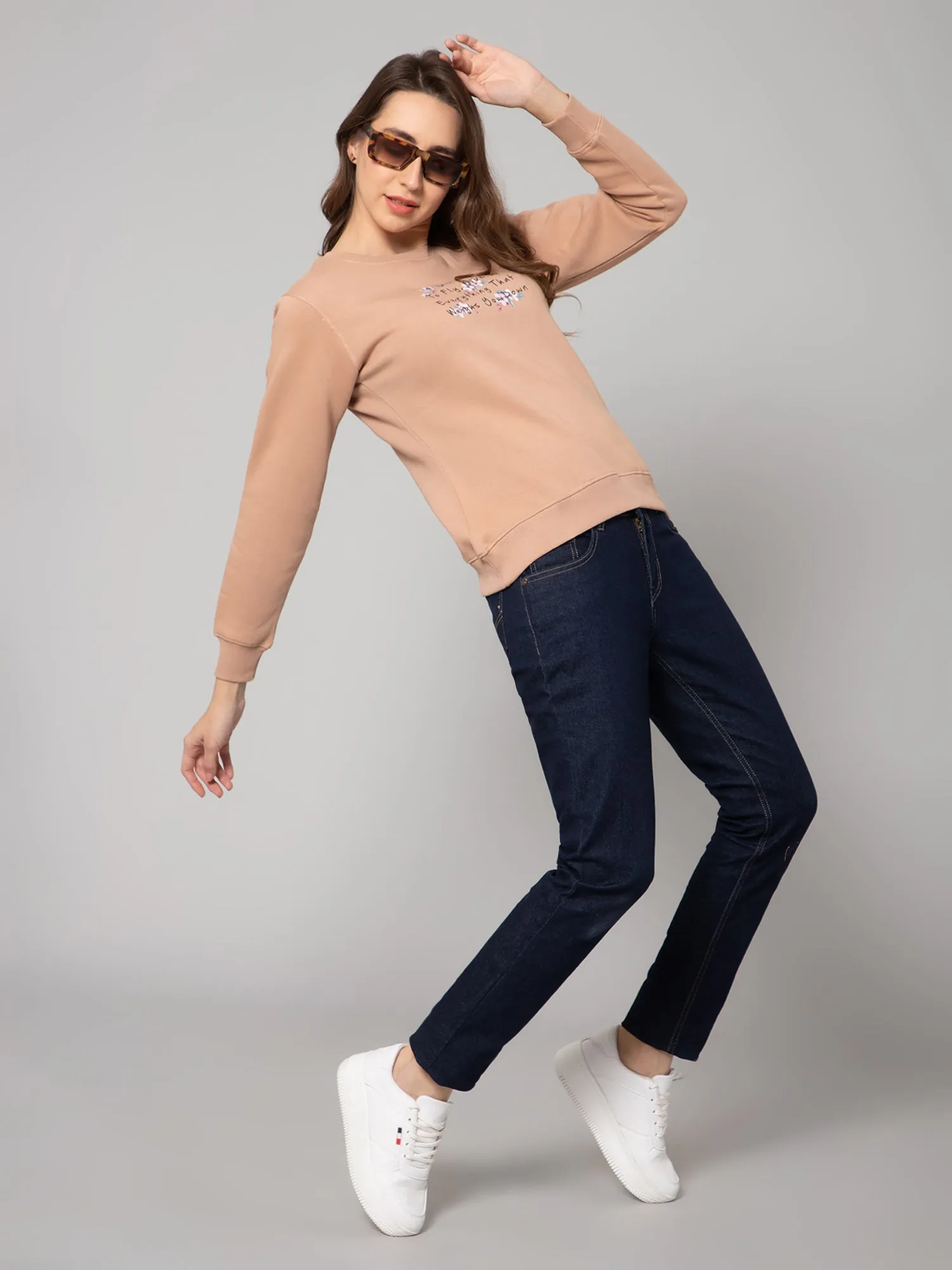 Women Light Brown Sweatshirts