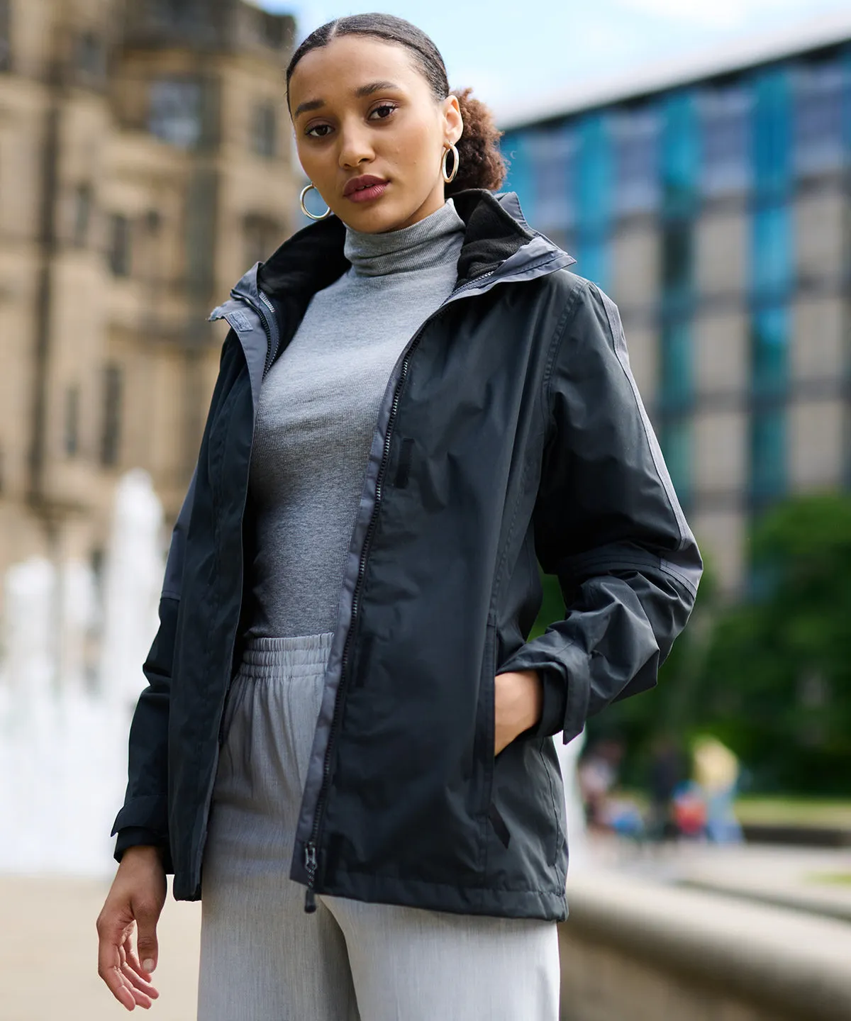 Womens Defender III 3-in-1 jacket | Black/Seal Grey