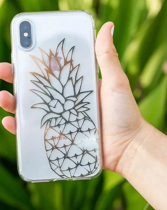 You're a Fine-Apple | Gold Pineapple Clear Case