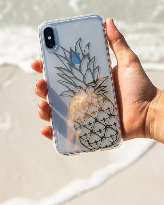 You're a Fine-Apple | Gold Pineapple Clear Case