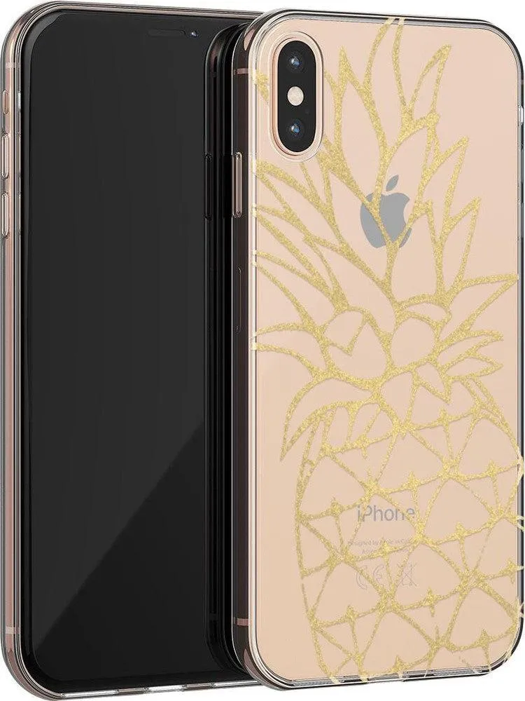 You're a Fine-Apple | Gold Pineapple Clear Case