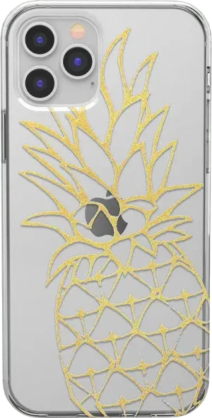 You're a Fine-Apple | Gold Pineapple Clear Case